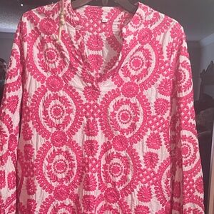 Pink and White Women's Jacket